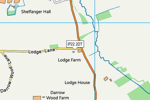 IP22 2DT map - OS VectorMap District (Ordnance Survey)