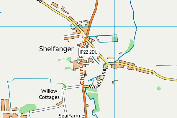 IP22 2DU map - OS VectorMap District (Ordnance Survey)