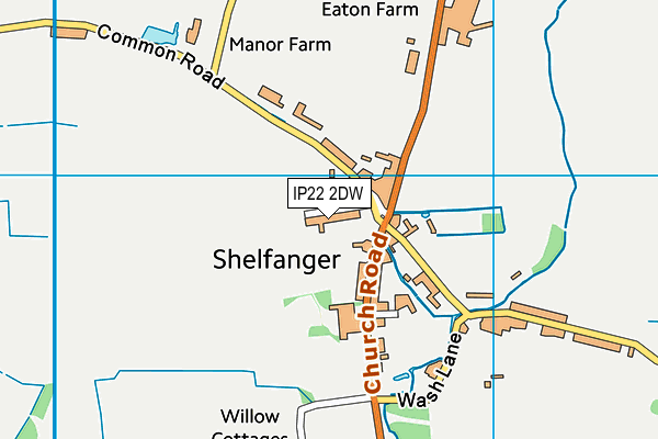 IP22 2DW map - OS VectorMap District (Ordnance Survey)