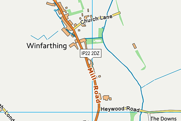 All Saints Church of England Voluntary Aided Primary School, Winfarthing map (IP22 2DZ) - OS VectorMap District (Ordnance Survey)