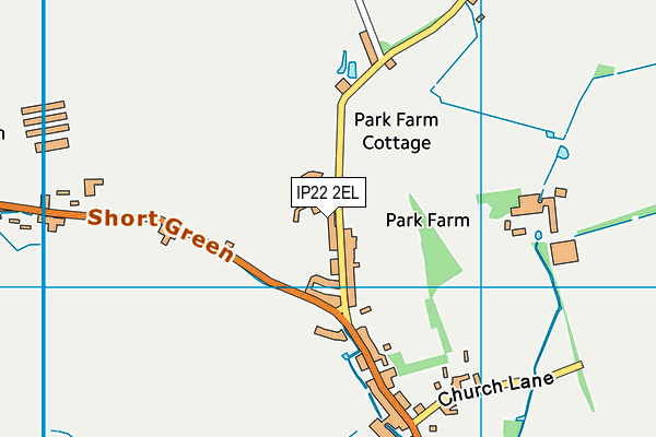 IP22 2EL map - OS VectorMap District (Ordnance Survey)