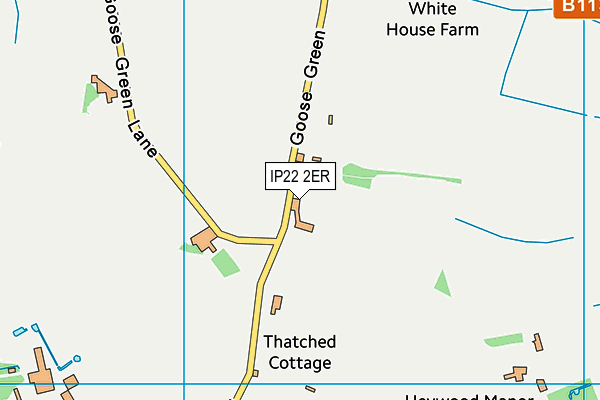 IP22 2ER map - OS VectorMap District (Ordnance Survey)