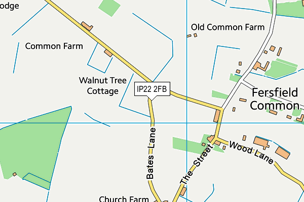 IP22 2FB map - OS VectorMap District (Ordnance Survey)