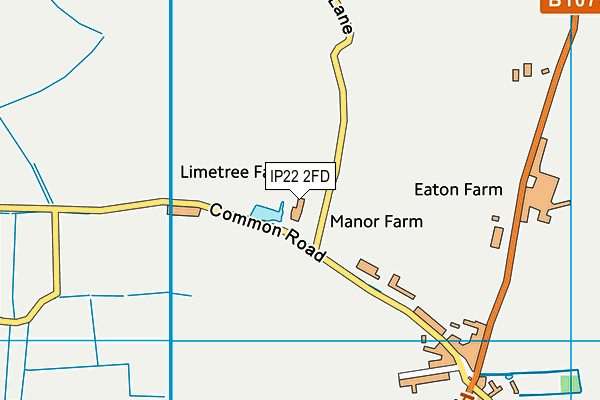 IP22 2FD map - OS VectorMap District (Ordnance Survey)