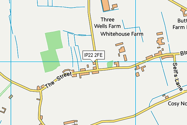 IP22 2FE map - OS VectorMap District (Ordnance Survey)