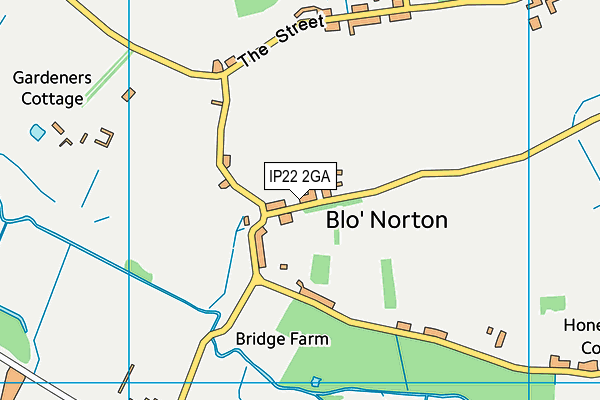 IP22 2GA map - OS VectorMap District (Ordnance Survey)