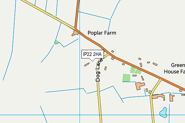 IP22 2HA map - OS VectorMap District (Ordnance Survey)