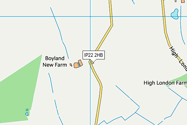 IP22 2HB map - OS VectorMap District (Ordnance Survey)