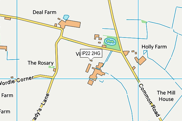 IP22 2HG map - OS VectorMap District (Ordnance Survey)