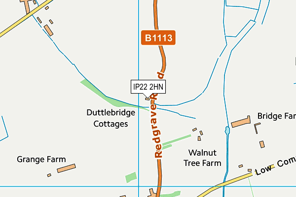 IP22 2HN map - OS VectorMap District (Ordnance Survey)