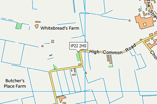 IP22 2HS map - OS VectorMap District (Ordnance Survey)