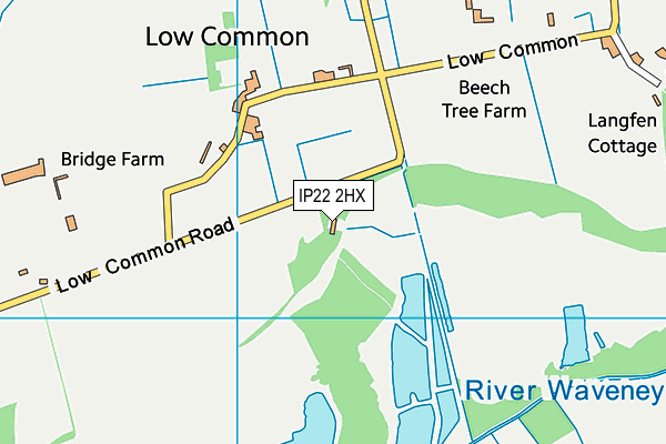 IP22 2HX map - OS VectorMap District (Ordnance Survey)