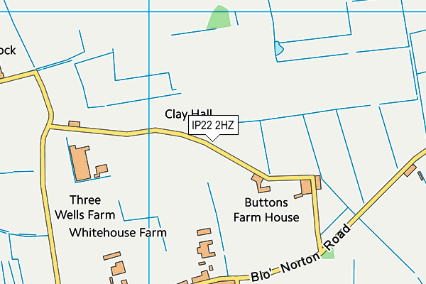 IP22 2HZ map - OS VectorMap District (Ordnance Survey)