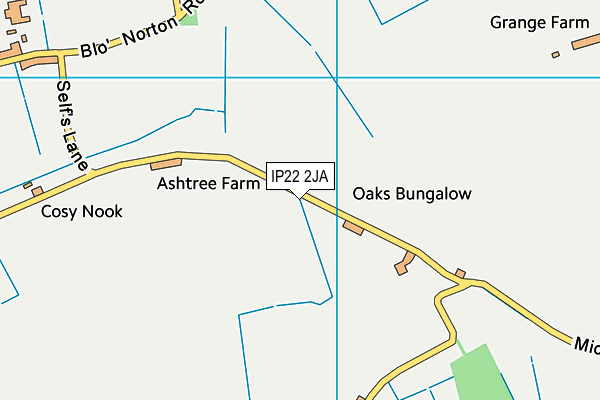 IP22 2JA map - OS VectorMap District (Ordnance Survey)