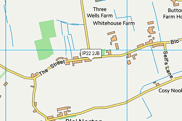 IP22 2JB map - OS VectorMap District (Ordnance Survey)