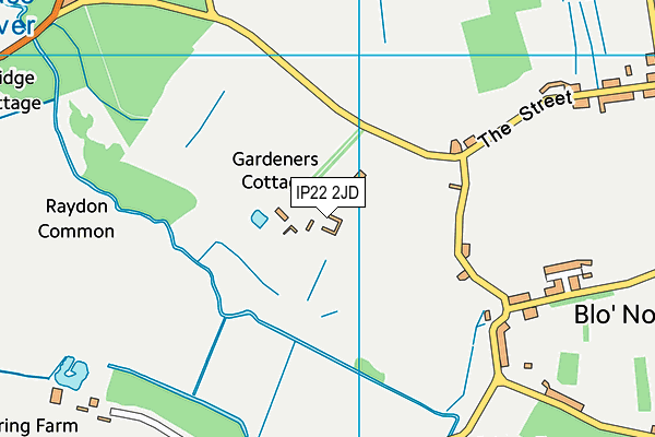 IP22 2JD map - OS VectorMap District (Ordnance Survey)