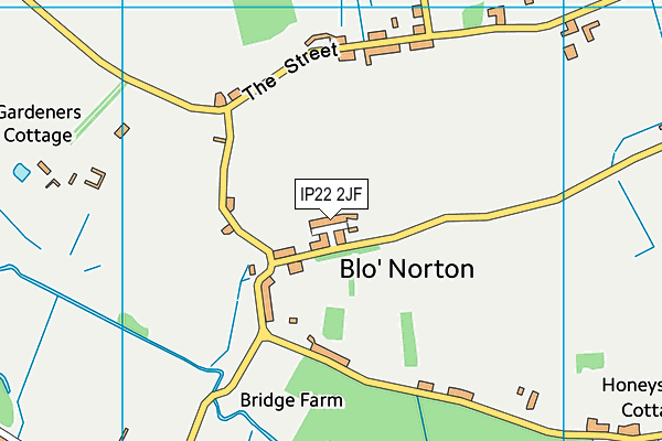 IP22 2JF map - OS VectorMap District (Ordnance Survey)