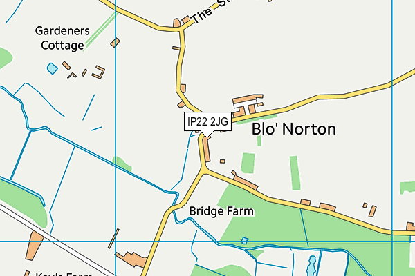 IP22 2JG map - OS VectorMap District (Ordnance Survey)