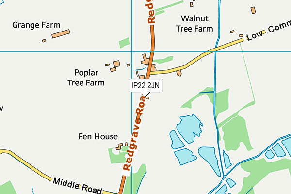 IP22 2JN map - OS VectorMap District (Ordnance Survey)