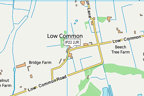 IP22 2JR map - OS VectorMap District (Ordnance Survey)