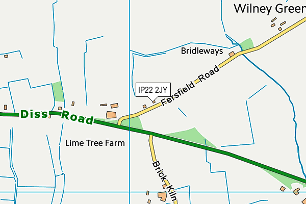 IP22 2JY map - OS VectorMap District (Ordnance Survey)