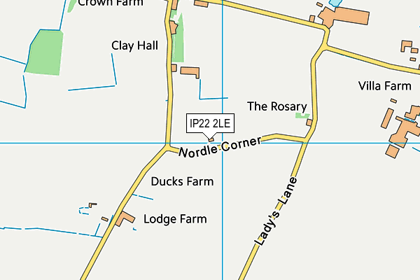 IP22 2LE map - OS VectorMap District (Ordnance Survey)