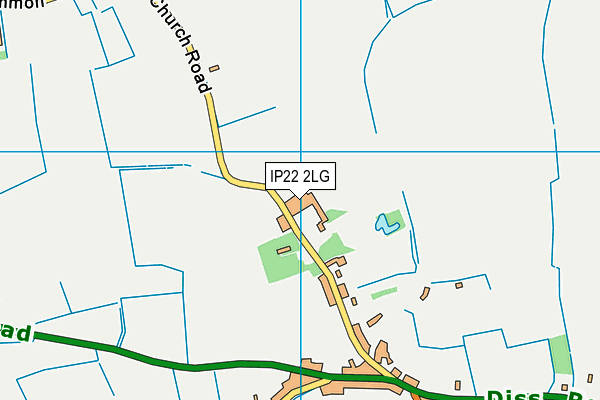 IP22 2LG map - OS VectorMap District (Ordnance Survey)