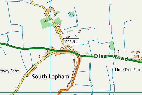 IP22 2LJ map - OS VectorMap District (Ordnance Survey)