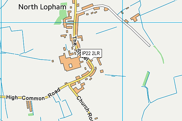 IP22 2LR map - OS VectorMap District (Ordnance Survey)