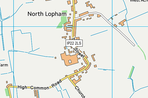 IP22 2LS map - OS VectorMap District (Ordnance Survey)