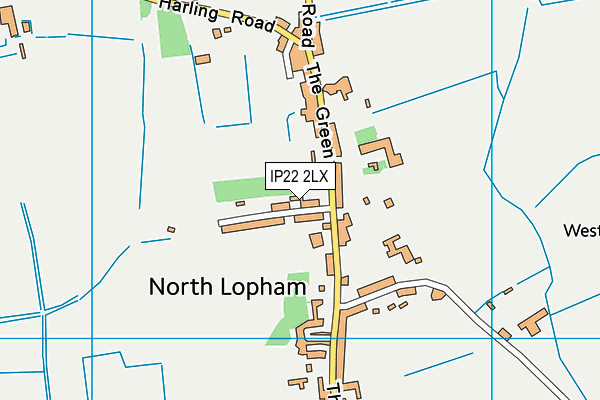 IP22 2LX map - OS VectorMap District (Ordnance Survey)