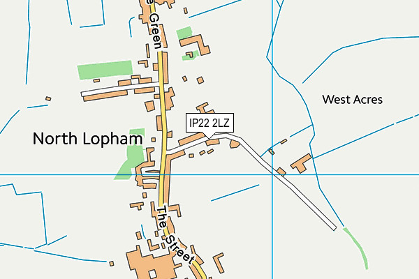 IP22 2LZ map - OS VectorMap District (Ordnance Survey)