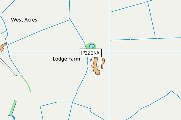 IP22 2NA map - OS VectorMap District (Ordnance Survey)