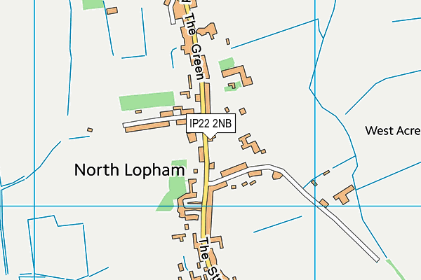 IP22 2NB map - OS VectorMap District (Ordnance Survey)