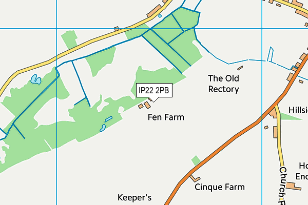 IP22 2PB map - OS VectorMap District (Ordnance Survey)