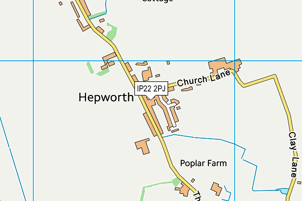 IP22 2PJ map - OS VectorMap District (Ordnance Survey)