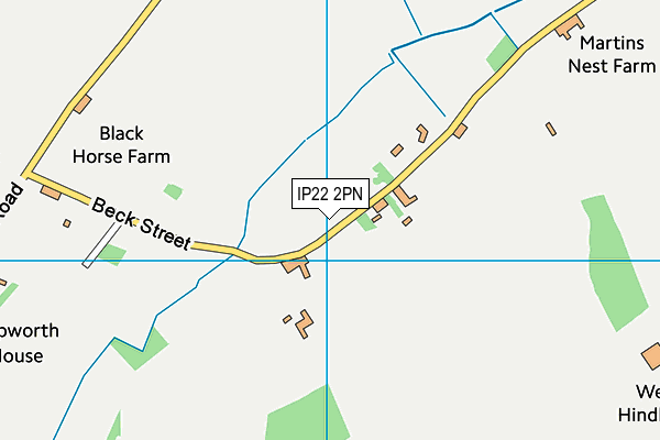 IP22 2PN map - OS VectorMap District (Ordnance Survey)