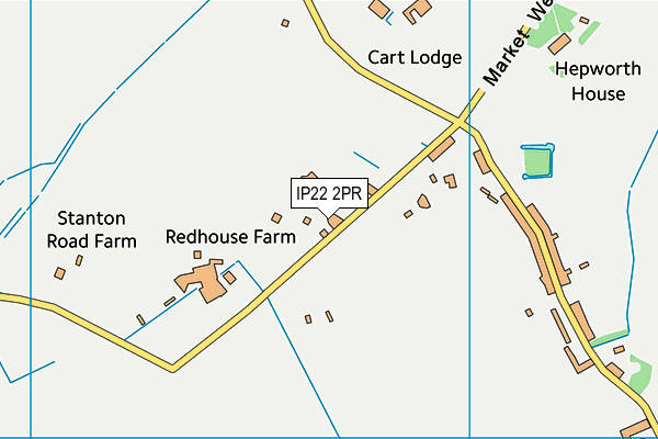 IP22 2PR map - OS VectorMap District (Ordnance Survey)