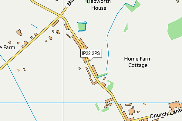 Hepworth Recreation Ground map (IP22 2PS) - OS VectorMap District (Ordnance Survey)