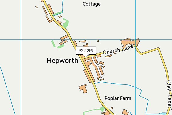 IP22 2PU map - OS VectorMap District (Ordnance Survey)