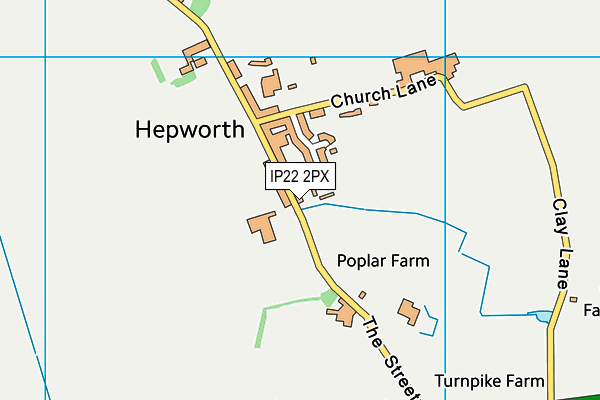 IP22 2PX map - OS VectorMap District (Ordnance Survey)