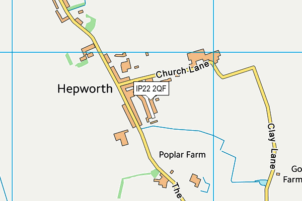 IP22 2QF map - OS VectorMap District (Ordnance Survey)