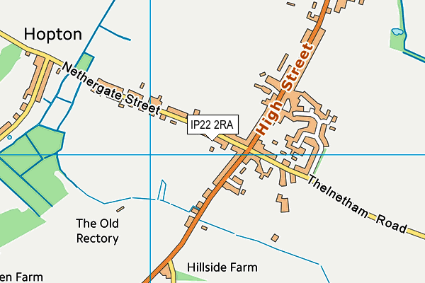 IP22 2RA map - OS VectorMap District (Ordnance Survey)