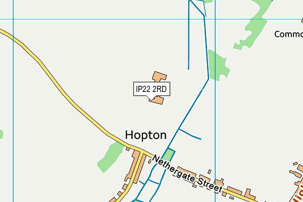 IP22 2RD map - OS VectorMap District (Ordnance Survey)