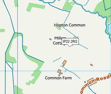 IP22 2RG map - OS VectorMap District (Ordnance Survey)