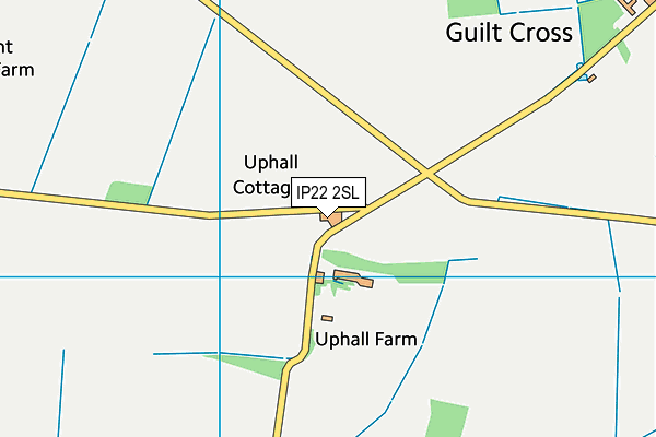 IP22 2SL map - OS VectorMap District (Ordnance Survey)