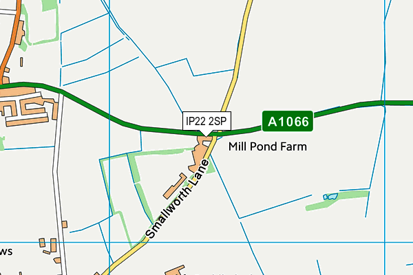 IP22 2SP map - OS VectorMap District (Ordnance Survey)