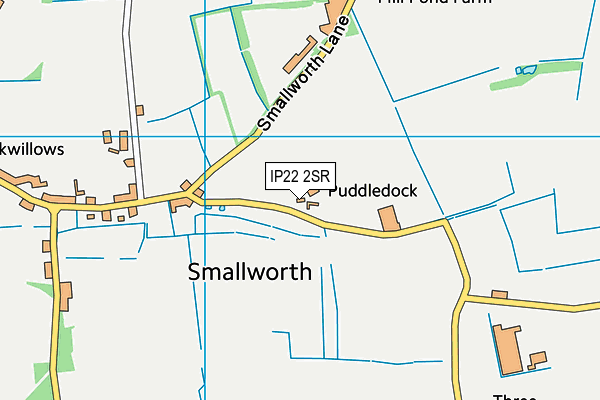 IP22 2SR map - OS VectorMap District (Ordnance Survey)