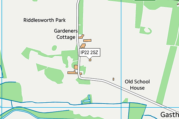 IP22 2SZ map - OS VectorMap District (Ordnance Survey)