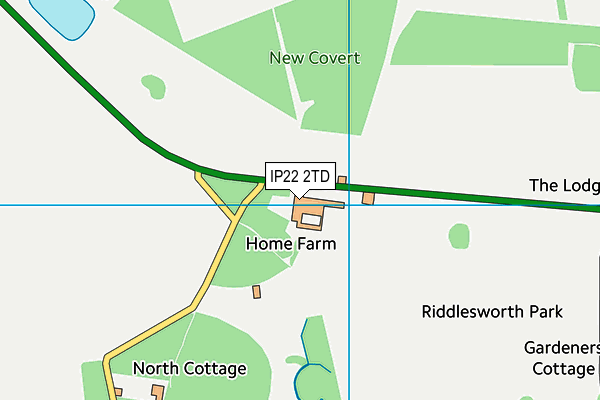 IP22 2TD map - OS VectorMap District (Ordnance Survey)